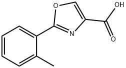 4-Oxazolecarboxylic acid, 2-(2-methylphenyl)- Structure