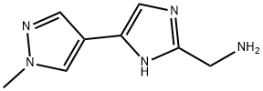 1H-Imidazole-2-methanamine, 5-(1-methyl-1H-pyrazol-4-yl)- Structure