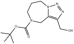 3-Hydroxymethyl-7,8-Dihydro-4H,6H-1,2,5,8A-Tetraaza-Azulene-5-Carboxylic Acid Tert-Butyl Ester(WX140082) 구조식 이미지