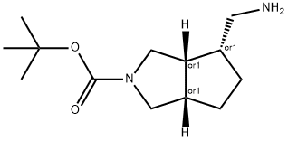 Racemic-(3aR,4R,6aS)-tert-butyl 4-(aminomethyl)hexahydrocyclopenta[c]pyrrole-2(1H)-carboxylate Structure