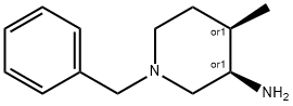 3-Piperidinamine,4-methyl-1-(phenylmethyl)-,(3R,4R)-rel- Structure