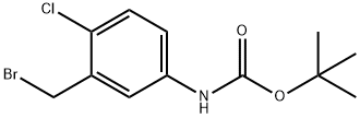 Carbamic acid, N-[3-(bromomethyl)-4-chlorophenyl]-, 1,1-dimethylethyl ester 구조식 이미지