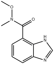 1H-Benzimidazole-7-carboxamide, N-methoxy-N-methyl- Structure