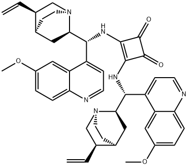 3-Cyclobutene-1,2-dione, 3,4-bis[[(9R)-6'-methoxycinchonan-9-yl]amino]- Structure