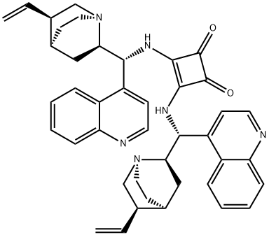 3-Cyclobutene-1,2-dione, 3,4-bis[(9R)-cinchonan-9-ylamino]- Structure