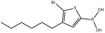 Boronic acid, B-(5-bromo-4-hexyl-2-thienyl)- Structure