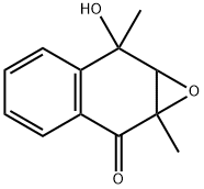 Naphth[2,3-b]oxiren-2(1aH)-one, 7,7a-dihydro-7-hydroxy-1a,7-dimethyl- Structure