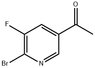 Ethanone, 1-(6-bromo-5-fluoro-3-pyridinyl)- 구조식 이미지