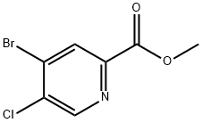 2-Pyridinecarboxylic acid, 4-bromo-5-chloro-, methyl ester 구조식 이미지