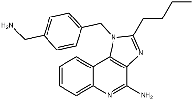1H-Imidazo[4,5-c]quinolin-4-amine, 1-[[4-(aminomethyl)phenyl]methyl]-2-butyl- HCL 구조식 이미지