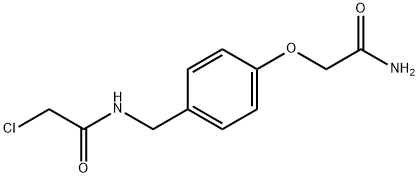 N-{[4-(carbamoylmethoxy)phenyl]methyl}-2-chloroacetamide 구조식 이미지