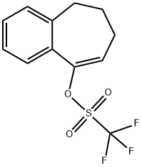 Methanesulfonic acid, 1,1,1-trifluoro-, 6,7-dihydro-5H-benzocyclohepten-9-yl ester Structure