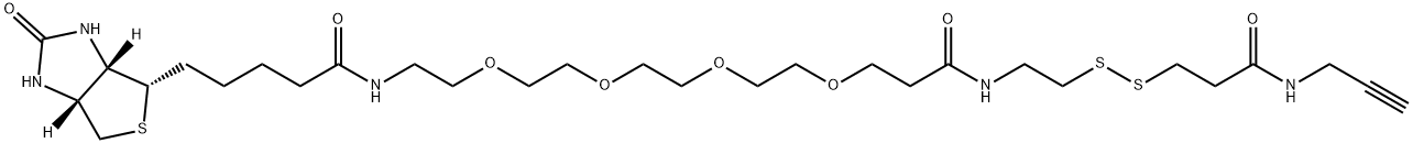 Biotin-PEG4-SS-Alkyne Structure
