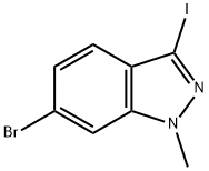 1H-Indazole, 6-bromo-3-iodo-1-methyl- Structure