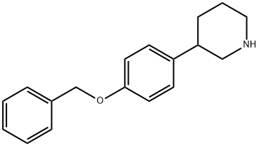 Piperidine, 3-[4-(phenylmethoxy)phenyl]- Structure