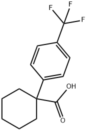Cyclohexanecarboxylic acid, 1-[4-(trifluoromethyl)phenyl]- Structure