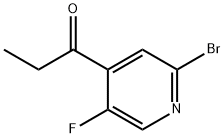 1-Propanone, 1-(2-bromo-5-fluoro-4-pyridinyl)- Structure