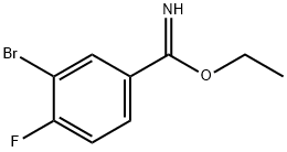Benzenecarboximidic acid, 3-bromo-4-fluoro-, ethyl ester Structure