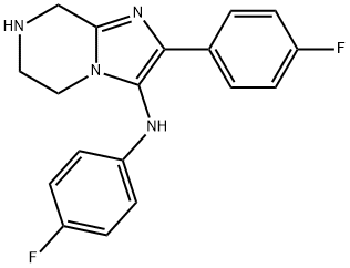 N,2-Bis(4-fluorophenyl)-5,6,7,8-tetrahydroimidazo[1,2-a]pyrazin-3-amine Structure