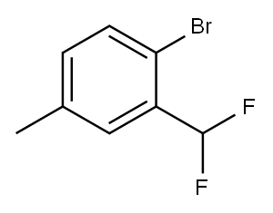 2-bromo-5-methylbenzodifluoride Structure