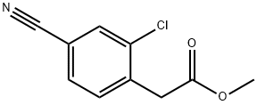 Benzeneacetic acid, 2-chloro-4-cyano-, methyl ester Structure