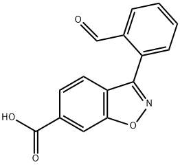 1,2-Benzisoxazole-6-carboxylic acid, 3-(2-formylphenyl)- Structure
