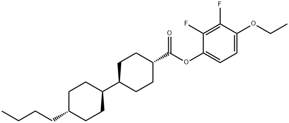 [1,1'-Bicyclohexyl]-4-carboxylic acid, 4'-butyl-, 4-ethoxy-2,3-difluorophenyl ester, (trans,trans)- Structure