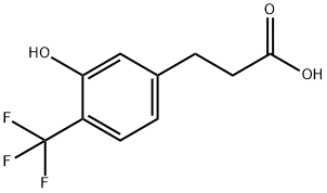 Benzenepropanoic acid, 3-hydroxy-4-(trifluoromethyl)- Structure