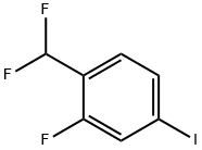 Benzene, 1-(difluoromethyl)-2-fluoro-4-iodo- Structure