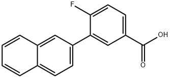 4-Fluoro-3-(naphthalen-2-yl)benzoic acid 구조식 이미지