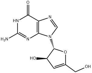 Guanosine, 3',4'-didehydro-3'-deoxy- Structure