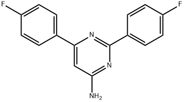 4-Pyrimidinamine, 2,6-bis(4-fluorophenyl)- Structure