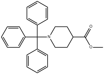 4-Piperidinecarboxylic acid, 1-(triphenylmethyl)-, methyl ester 구조식 이미지