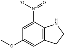 1H-Indole, 2,3-dihydro-5-methoxy-7-nitro- 구조식 이미지