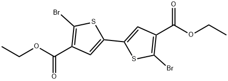 [2,2'-Bithiophene]-4,4'-dicarboxylic acid, 5,5'-dibromo-, 4,4'-diethyl ester Structure