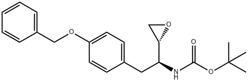 tert-Butyl (S)-2-(4-(benzyloxy)phenyl)-1-((R)-oxiran-2-yl)ethylcarbamate Structure