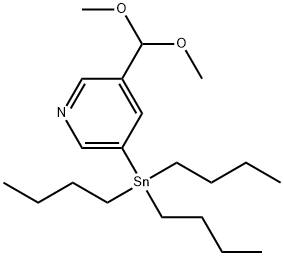 3-Formyl-5-(tributylstannyl)pyridine dimethylacetal Structure