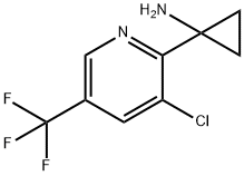 Cyclopropanamine, 1-[3-chloro-5-(trifluoromethyl)-2-pyridinyl]- Structure