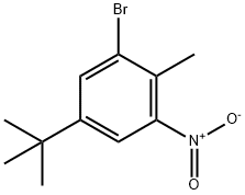 1-bromo-5-(1,1-dimethylethyl)-2-methyl-3-nitroBenzene Structure