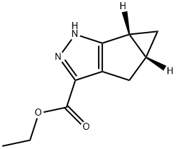 1H-Cyclopropa[4,5]cyclopenta[1,2]pyrazole-3-carboxylic acid, 4,4a,5,5a-tetrahydro-, ethyl ester, (4aR,5aR)- Structure