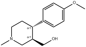 3R,4S-4-(4-methoxyphenyl)-1-methylpiperi
dinyl] methanol Structure