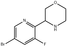 3-(5-bromo-3-fluoropyridin-2-yl)morpholine Structure