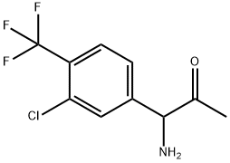 1-AMINO-1-[3-CHLORO-4-(TRIFLUOROMETHYL)PHENYL]ACETONE Structure