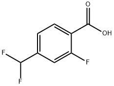 Benzoic acid, 4-(difluoromethyl)-2-fluoro- Structure