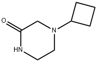 2-Piperazinone, 4-cyclobutyl- Structure