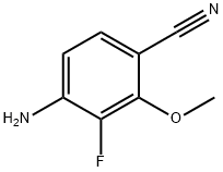 Benzonitrile, 4-amino-3-fluoro-2-methoxy- 구조식 이미지