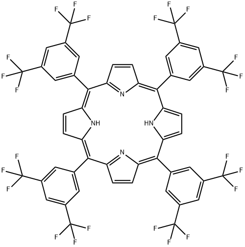 5,10,15,20-tetrakis[3,5-bis(trifluoromethyl)phenyl]-21H,23H-Porphine Structure