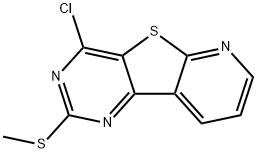 Pyrido[3',2':4,5]thieno[3,2-d]pyrimidine, 4-chloro-2-(methylthio)- Structure