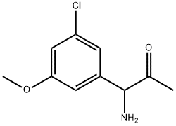 1-AMINO-1-(3-CHLORO-5-METHOXYPHENYL)PROPAN-2-ONE Structure