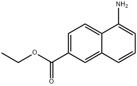 2-Naphthalenecarboxylic acid, 5-amino-, ethyl ester Structure